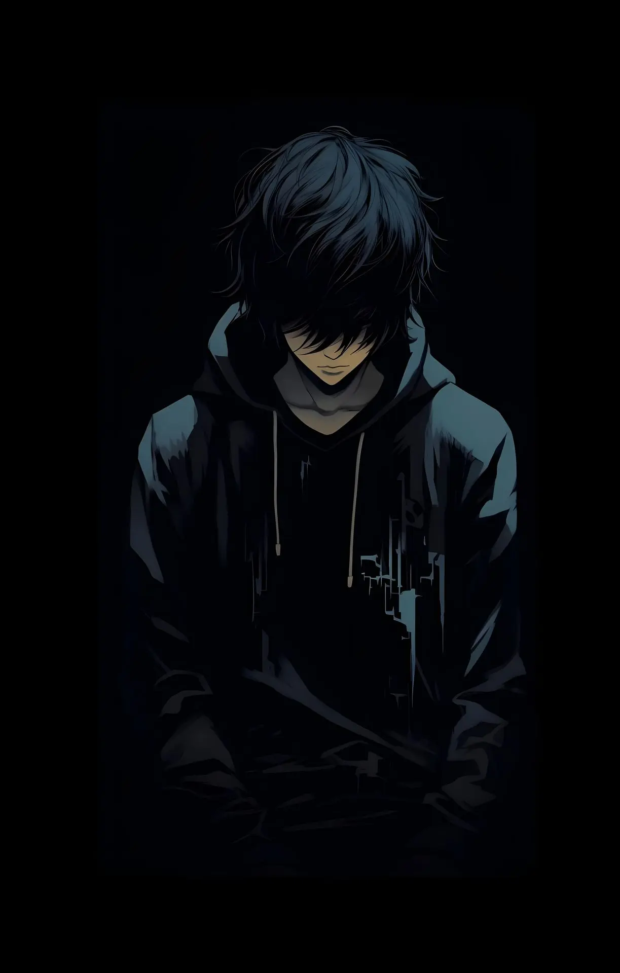 Anime Boy Alone 