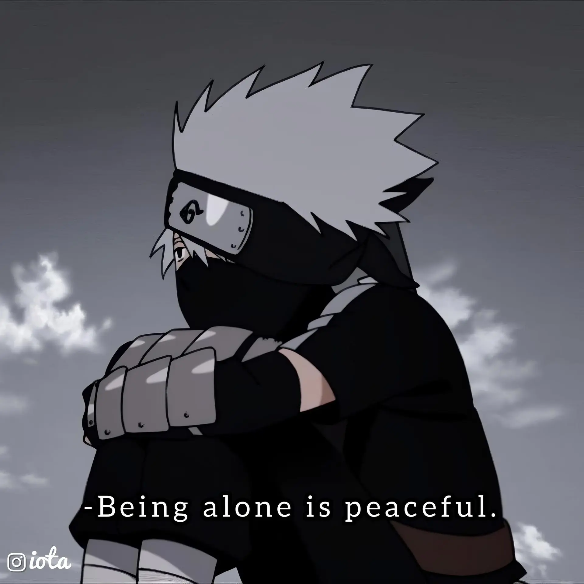 Being alone is peaceful.