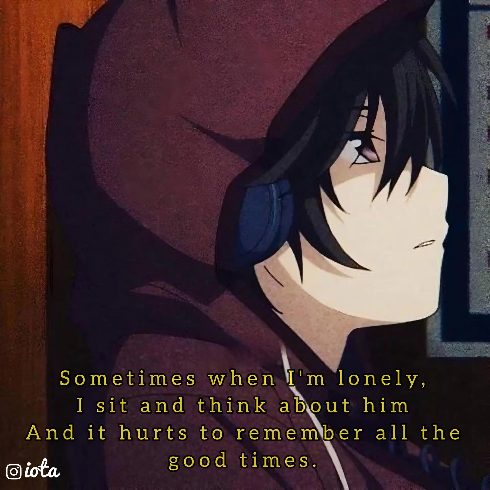 Sometimes when I'm lonely, I sit and think about him And it hurts to remember all the good times.